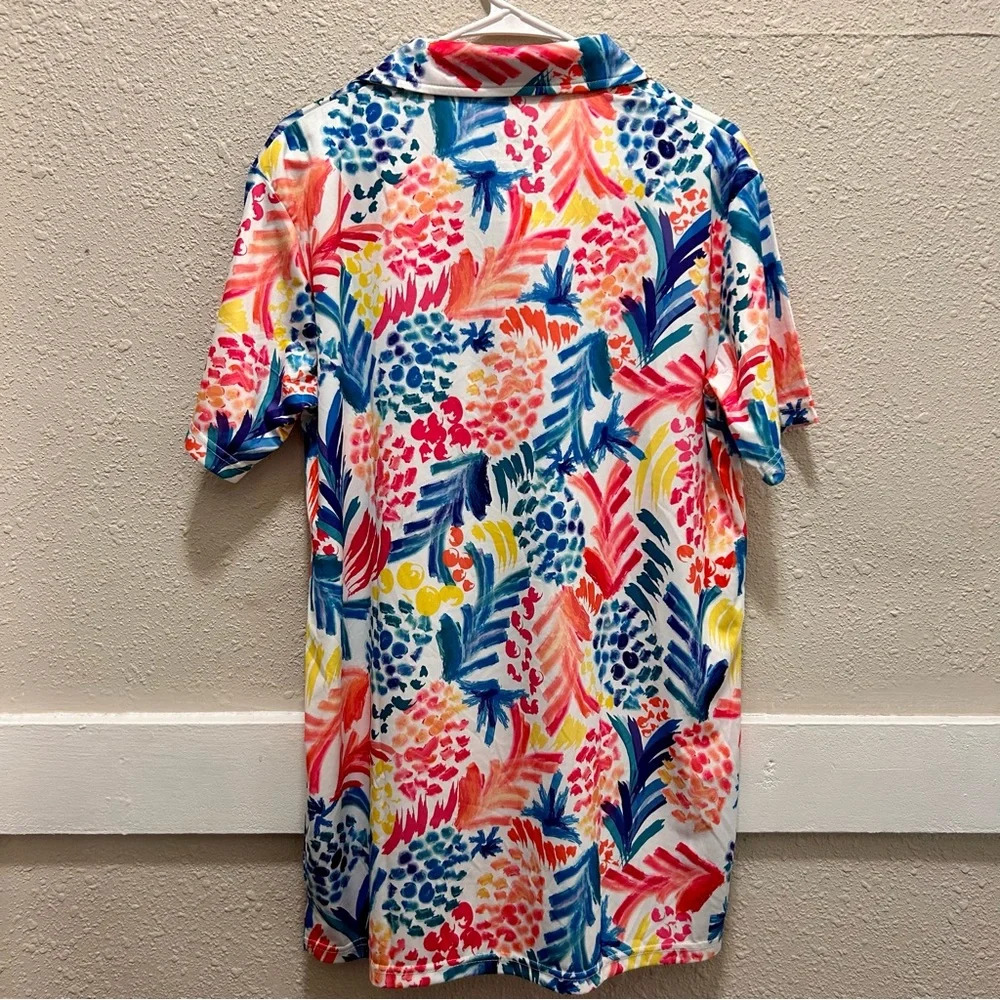 Gashouse Golf Graphic Pop Colorful Stretch Golf Club Shirt NWT - Picture 3 of 6